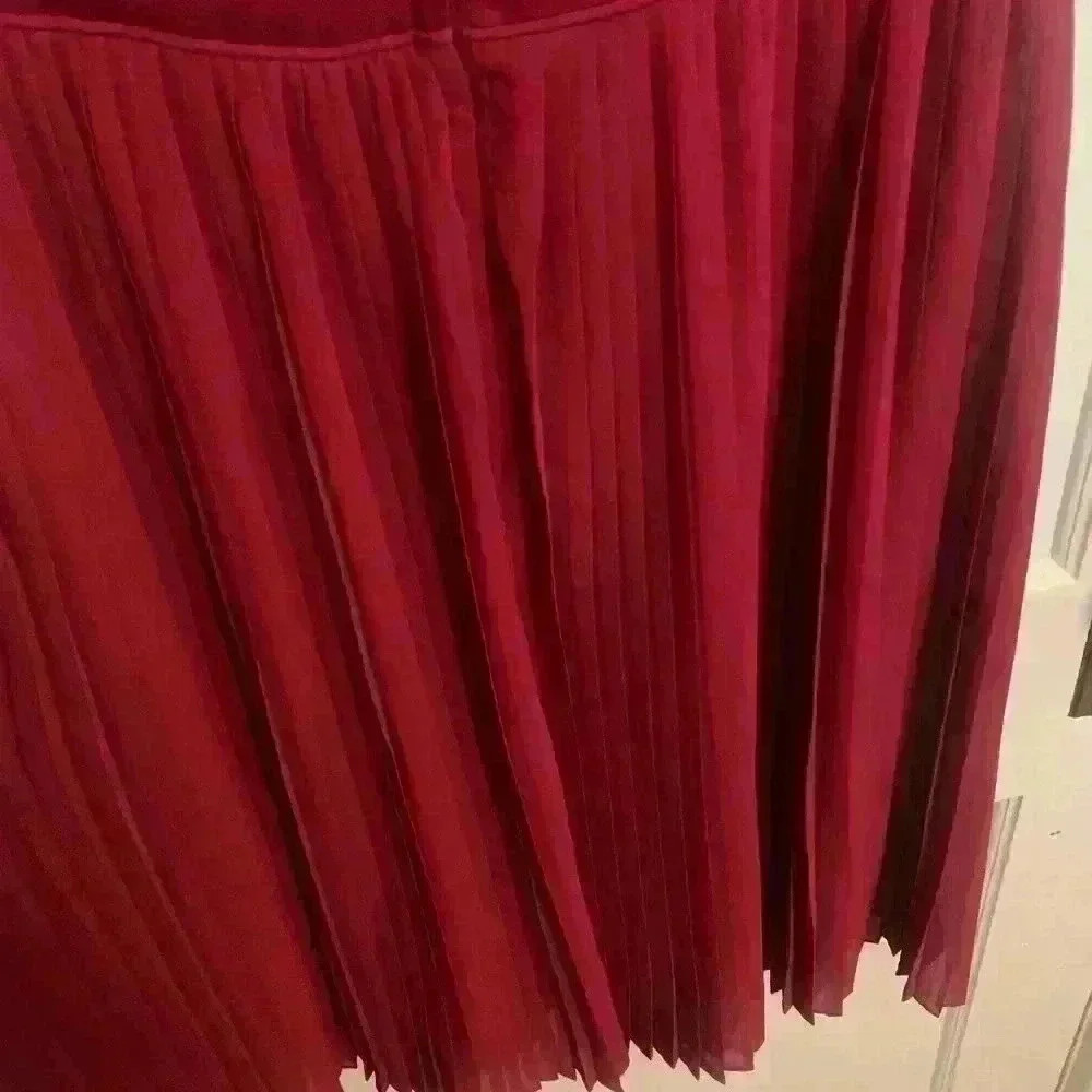 ModCloth Geode Red Pleated Dress, Womens Size XL - Picture 10 of 15
